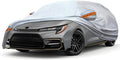 KEYOOG Car Cover, Fit for 178"-189" Length Sedan, 6-Layer All-Weather Waterproof, Universal in All Seasons, Snow Prevention, Rainproof, Acid Rainproof, Sunscreen, Orange Reflective Strip
