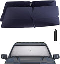 Windshield Sun Shade Umbrella: for GMC-Sierra-1500-2500-3500-2019-2025-4-Layers Front Custom Car Window Shades - Double Thickened Foldable GMC Sierra 1500 2500 3500 Sunshades Block UV Keep Cool