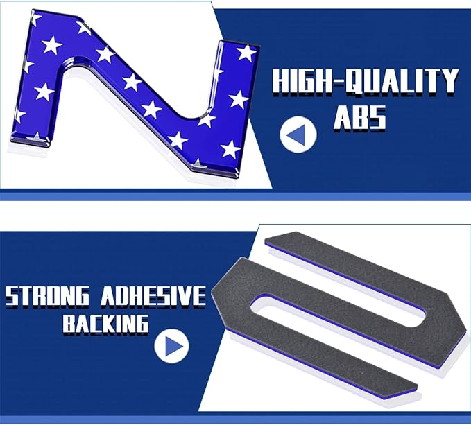 Tailgate Inserts Letters Compatible for 2022 2023 2024 2025 Santa Cruz 3D Raised & Strong Adhesive Decals Letters Rear Emblem Decal Sticker Compatible for Santa Cruz Accessories-American Flag