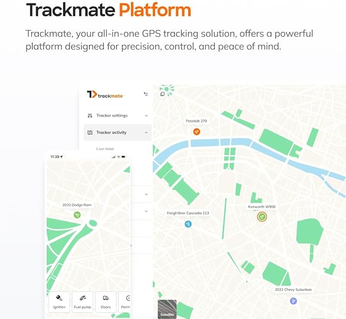 Dash T11 GPS Tracker for Vehicles, Real Time Tracking, Theft Prevention, Door Lock/Unlock, No Contract, Fleets Cars Trucks, US Support, Advanced Reports Easy Set Up & Easy to Use