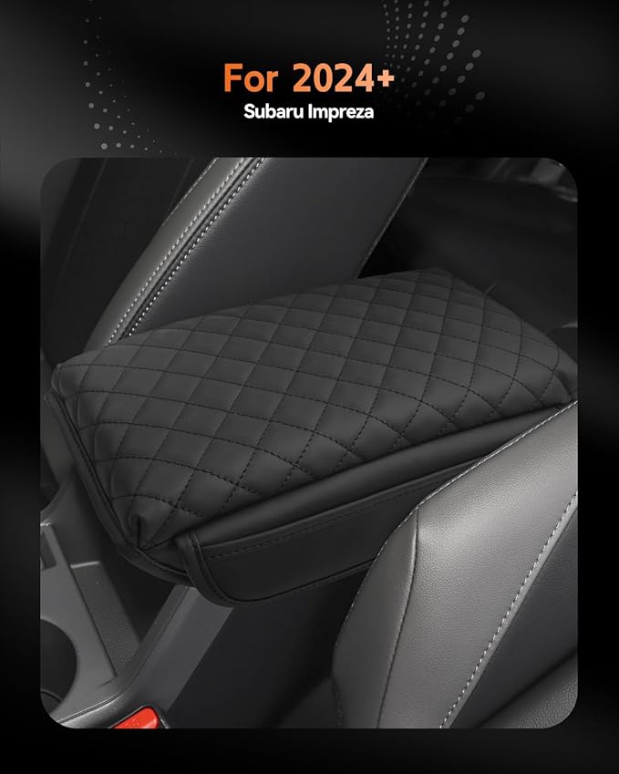 CDEFG for Subaru Impreza 2024-2025 Center Console Cover Armrest Box Cover for Impreza (Base, Sport, RS) 2024 2025 Accessories Console Arm Rest Protector Thickened with Side Pocket