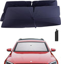 Windshield Sun Shade Umbrella Compatible with 2023-2025 Mercedes Benz GLC Accessories: Custom Fit 240T Silver, Double Thickened Foldable Window Sunshade, Ultimate 99% UV Blocking for 300, 350e, 43, 63