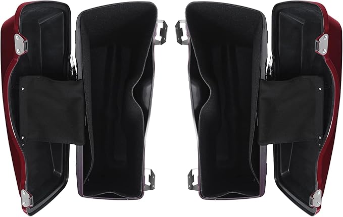 Green-L Red Hard Saddlebags Fit for Harley Touring Street Glide Road King Electra Glide 1994-2013