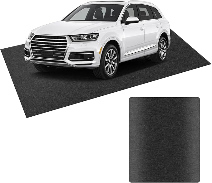 AAIN Oil Spill Mat (17' x 7'4"), Garage Floor Mat, Absorbent Oil Pad, Premium Maintenance Mat, Waterproof, Protect Garage Surface from Spill & Stain, Reusable, Washable, Durable, Black