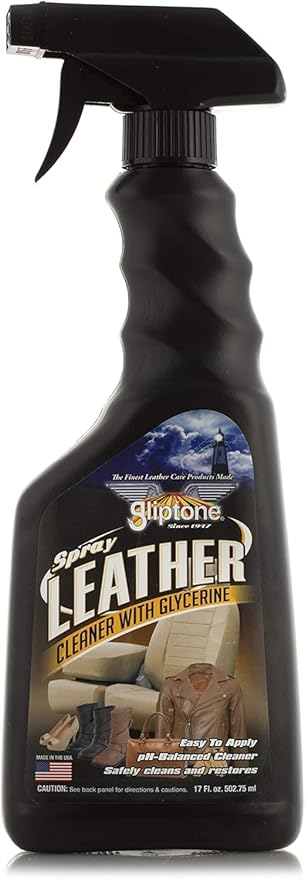 Spray Leather Cleaner with Glycerine Spray, pH Balanced, Safely Cleans and Restores, 17 fl oz
