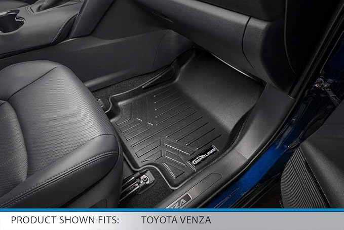 SMARTLINER Custom Fit All Weather 2 Row Floor Mats Liner Set Compatible with 2021-2024 Toyota Venza
