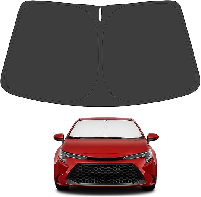 Proadsy for Toyota Corolla 2019-2024 2025 Windshield Sun Shade 4-Layer Foldable Front Sunshade Protector Sun Visor Blocks UV Rays Keep Car Cooler