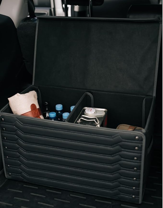 Foldable Trunk Organizer For Car - Trunk Organizers Car Storage - Collapsible Auto Trunk Organizer With Lid - Small And Large Cargo Organizer - Trunk Organization (Highway 17+21)