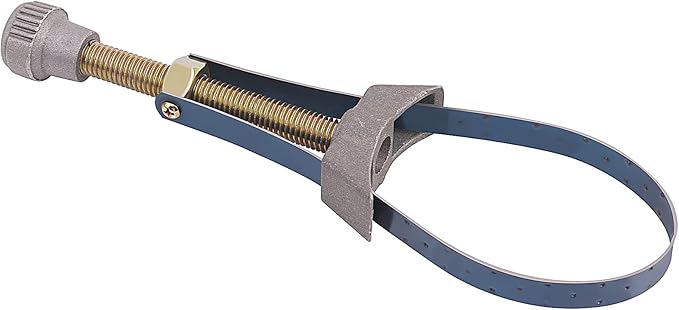Road Passion 1PC Car Auto Motorcycle Oil Filter Tool Strap Wrench Diameter Adjustable 60mm To 120mm Universal Removal Tools Suction Tweezers Replacement Tips Strap Wrench