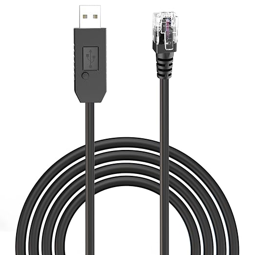 Radar Detector Cable, USB to RJ11 Plug Power Cord with Mute Function,Replacement Power Cable,for Escort Smart MAX 360 Passport Cobra 360 Unide R1/3/4/DFR8/9 Radenso XP etc Radar Detector.