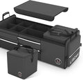 LIBZAKI Oversize 4 in 1 Car Trunk Storage Organizer, Multi Compartment Collapsible Trunk Storage Box with Cooler Bag for Car Truck SUV-Black
