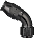 EVIL ENERGY 8AN 60 Degree PTFE One Piece Full Flow End Hose Fitting Aluminum Black
