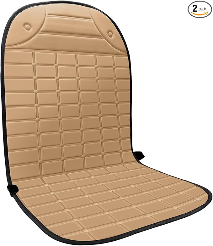 Seat Cover for Cold Weather, Winter Seat Cushion with Adjustanle Buckle for Full Back and Seat (2, Khaki)