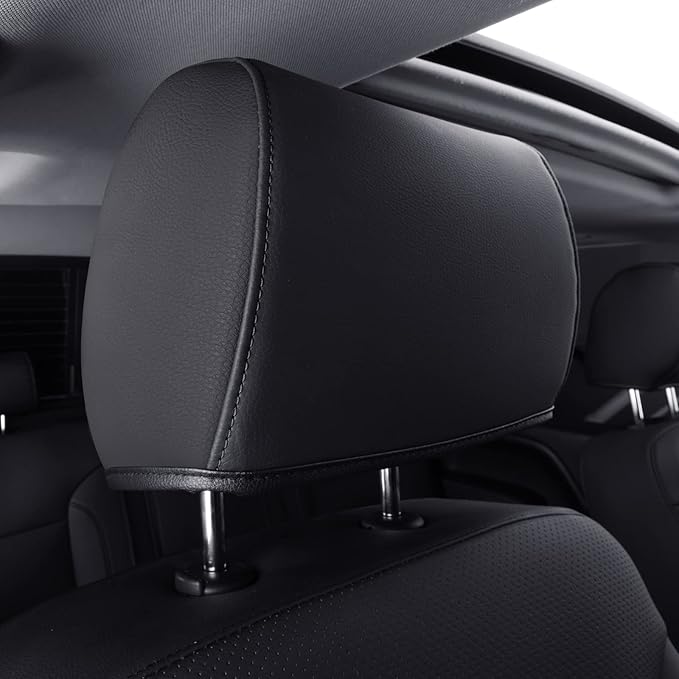 LUCKYMAN CLUB Custom Fit Seat Covers for 2014-2018 Chevy Silverado Sierra 1500, 2015-2019 Silverado Sierra 2500 3500 Crew Cab (Black)