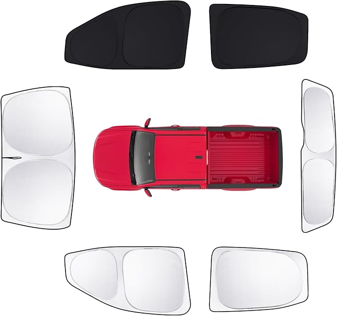 6pcs Car Window Shades for Chevrolet Colorado 2015-2022 Accessories,Windshield Side Rear Full Sunshade,Sun Visor UV Blocking, Privacy Protection and Blackout for Camping Outdoor