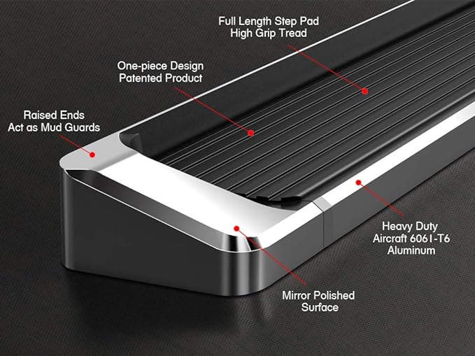 APS (Silver Running Board Style) Running Boards Nerf Bars Side Steps Step Compatible with Ford Explorer 1995-2001 4-Door (Exclude 02 Body Style and All Sport Trim Will Not Fit with Mud Flaps)