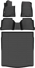 GINOWY- Floor Mats & Cargo Liner for Mazda 6 2014-2021, TPE All Weather Protection Car Mats for Mazda 6 2021, Non-Slip Floor Liners Waterproof Heavy Duty Automotive Accessories Black