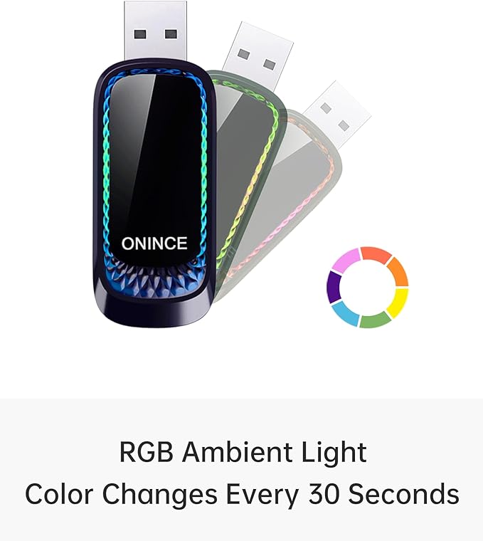 Apple CarPlay Wireless Adapter (2025 Upgrade) – Convert Wired CarPlay to Wireless, Stable Connection, RGB Ambient Lighting, Compatible with Wired CarPlay Cars & iPhone
