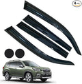 Rain Guards for Forester SK 2019-2024, Tape-on Side Window Deflectors for Forester SK, Window Visors for Subaru Cars,for Subaru Car Accessories 4 Rain Guards ＆ 2 Car Coasters