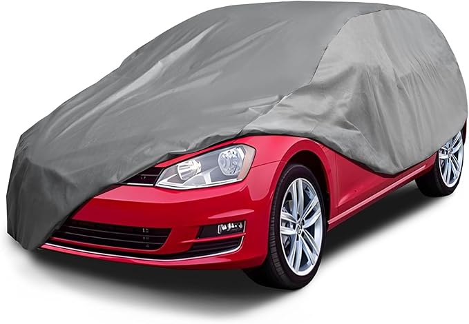 XCAR Ultra Light Waterproof Hatchback and Crossover Car Cover for Automobiles All Weather Protection, Windproof & Breathable, Fits Cars Up to 165"