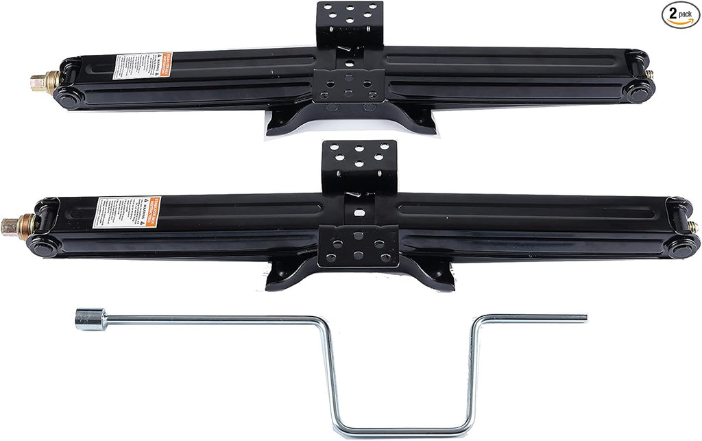 Bastion Distribution Two New 30" Scissor Jacks with Crank Handle | 5000lbs Capacity | 5-30” Height | Spray-Tested Powder Coated | BJ-5000MSJ30