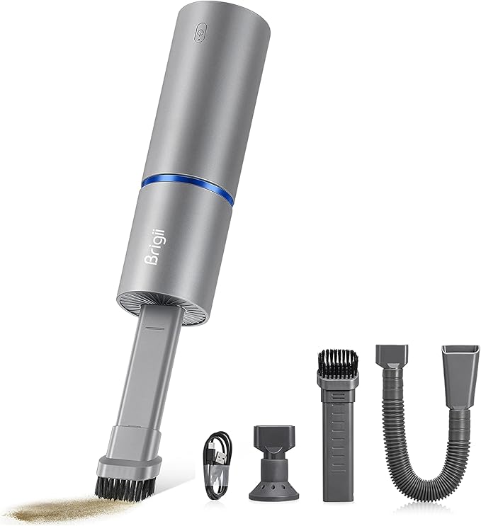 Brigii Mini Handheld Vacuum Cordless, 3 in 1-Car Vacuum & Air Duster & Hand Pump, Portable Rechargeable Cleaner for Car Interior, Small Spaces, Crevices-Y120 Pro
