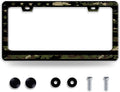 American Flag License Plate Frame Camo License Plate Frames Funny Auto Accessories Bracket Stainless Steel License Plate with Screws 6.3 x12.3 Inch