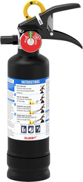 ABC Dry Powder Fire Extinguisher, 2.5 lb – 1-A:10-B:C Rated, Fire Extinguisher for Home, Kitchen, Office & Vehicle, Fire Extinguisher with Easy-Grip Handle & Quick Release, Model FF1KG,Black