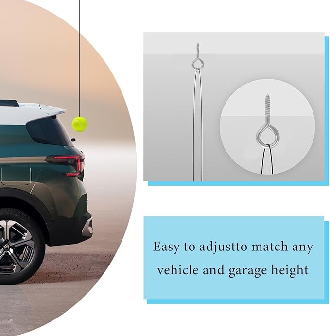 2PC Garage Parking Assistance Tennis Balls, Garage Car Stop Indicator, Garage Tennis Ball Parking Aid, Suitable for Parking aids for Home Garage. (Football)