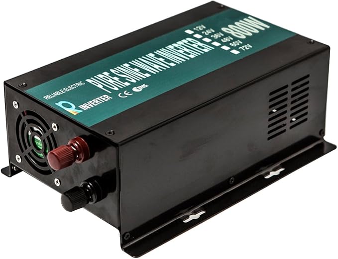 WZRELB Full Power Full Power Endurable Led Display 800W Pure Sine Wave Solar Inverter 12Vdc to 120Vac, (RBP80012B1)