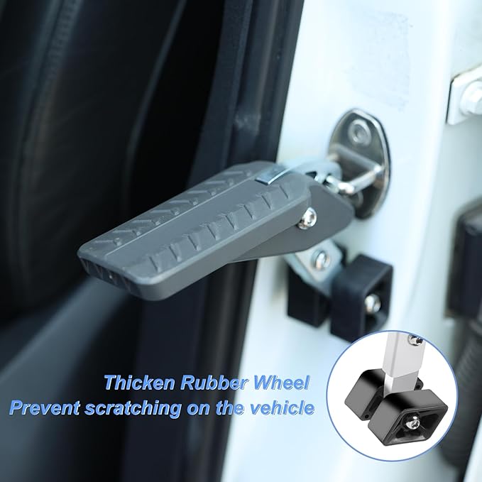 COWVIE Foldable Car Door Step Stand Pedal - Access to Vehicle's Roof Stand Pedal for Most SUV Truck Jeep, Max Load 400 Lbs
