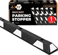 Xpose Safety 72" Heavy Duty Rubber Parking Stopper – 1 Pack Wheel Blocks for Garage, Driveway, or Ramp – Car Bumper Stop with White Reflective Strips – Removable Floor Mount