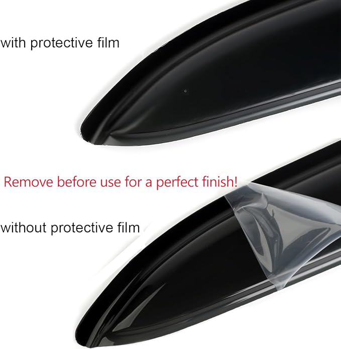 94332 Side Window Visor Wind Vent Deflector fit for 2020-2025 Ford Explorer,4pcs Outside Mount Style Dark Smoke Nice Sun Rain Guards Set