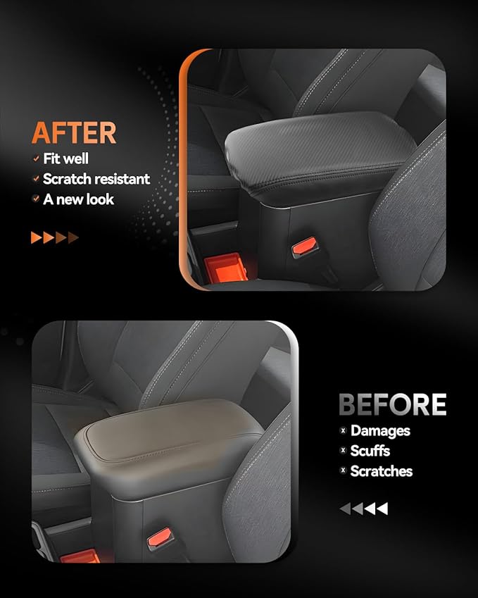 CDEFG for Ford Maverick 2022-2025 Center Console Cover Armrest Box Cover for Maverick (XL, XLT, Lariat) 2022 2023 2024 2025 Accessories Console Arm Rest Protector
