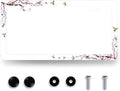 Hummingbird License Plate Frame Cherry Blossom Pink Flower License Plate Holder Colorful License Plate for Car Decoration Stainless Steel Bird Car Accessories with Screws Women 12.3"x6.3"
