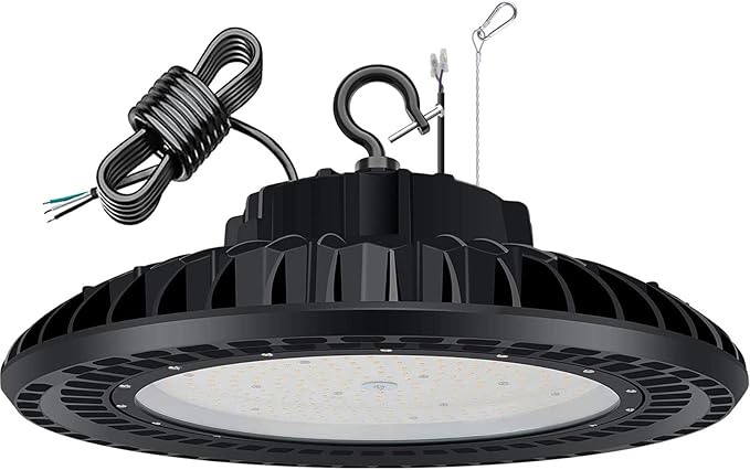 300W LED High Bay Light (𝟓𝐘𝐫𝐬 𝐖𝐚𝐫𝐫𝐚𝐧𝐭𝐲), UL&DLC Listed 41000LM Dimmable UFO High Bay Lights for Warehouse, 5000K Daylight IP65 Waterproof Commercial Bay Lighting 𝐀𝐂𝟏𝟎𝟎-𝟐𝟕𝟕𝐕