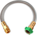 Metal Short Garden Hose 1 ft - Flexible Stainless Steel Water Hose Leader - Lightweight Small Hose With Brass Fittings (1 Feet)
