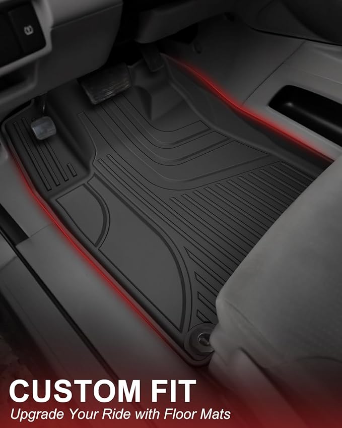 Floor Mats & Cargo Liner Fit for Honda CRV CR-V 2012-2016 LX, SE & EX (Not Fit EX-L & Touring Models) - All Weather Protection Car Floor Liners with Trunk Mat - 1st and 2nd Row Full Set Car Mats Black