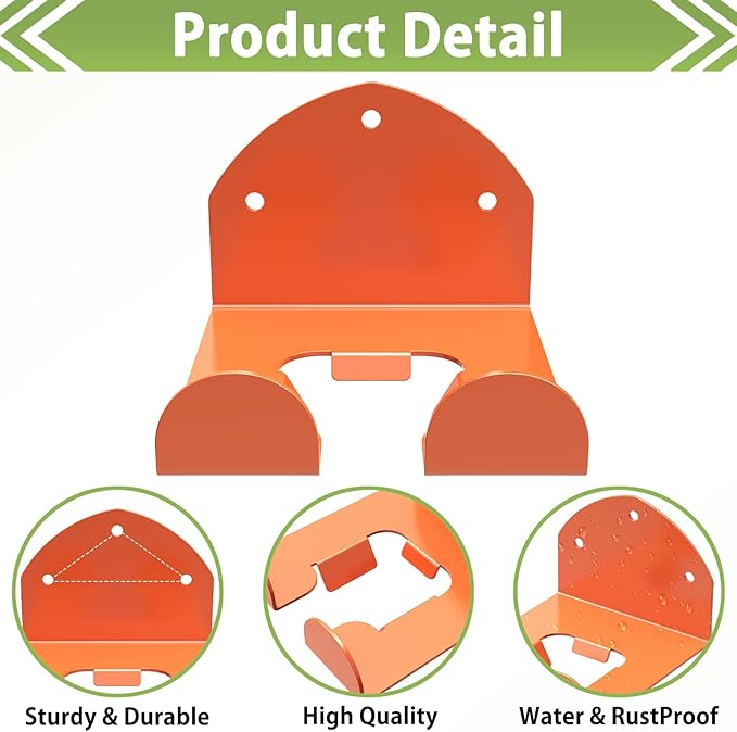 Trimmer Rack Wall Mount Heavy Duty Weedeater Hanger for Garage Wall Bracket Garage Organizer Weed Eater Hanger for Grass Trimmer, Garden Tools 2 Pack
