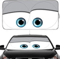 Gven Windshield Sun Shade, 2025 Car Sun Shade Windshield for Front Window Funny Automotive Interior Cover Sun Visor Protector Blocks UV Rays Foldable 240T Keep Your Vehicle Cool(Eyes-Grey, L)
