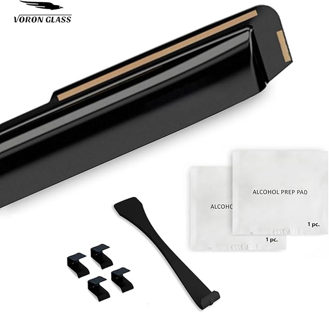 Voron Glass in-Channel Extra Durable Rain Guards for Dodge RAM 2002-2008 MegaCab, Window Deflectors, Vent Window Visors, 4 Pieces - 200691