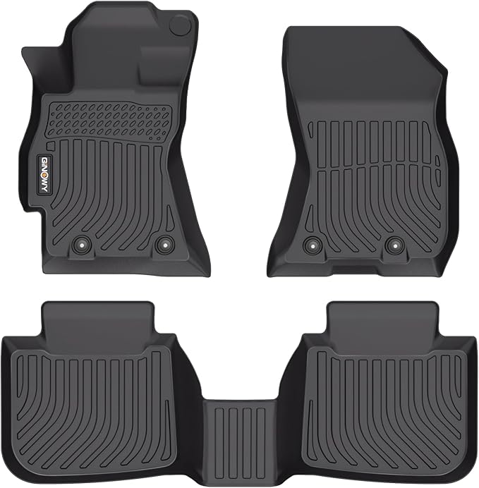 GINOWY-Floor Mats for Subaru Outback/Legacy 2015-2019 TPE Rubber All Weather Car Floor Mats Legacy Accessories Floor Liners Black