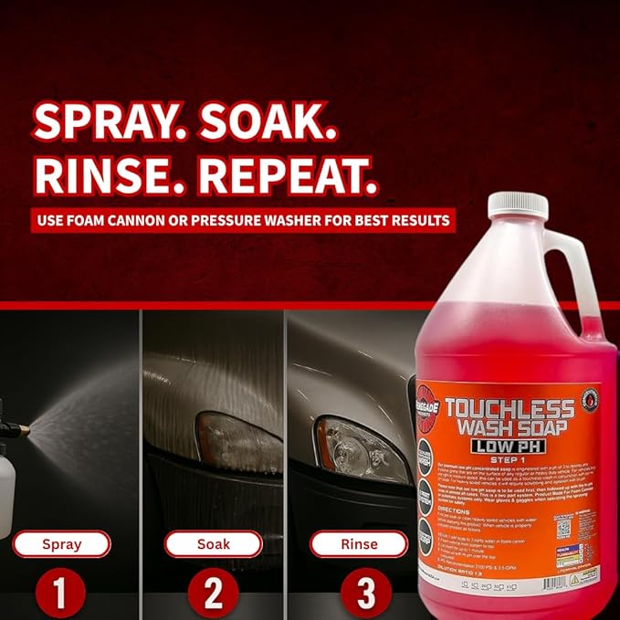 Renegade Products USA - Touchless 2-Step Truck Wash Soap System, Scrub Free Truck Cleaner for Big Rigs