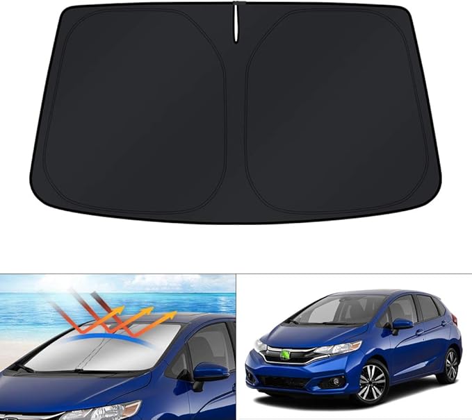 KUST Windshield Sun Shade for Honda Fit 2015-2020 Sunshade Foldable Window Sun Visor Protector Blocks UV Rays Keep Your Car Cooler