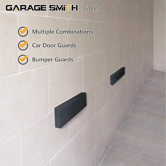 Garage Smith GWP04 Garage Wall Protector Car Door Protectors, Designed in Germany (4-Pack)