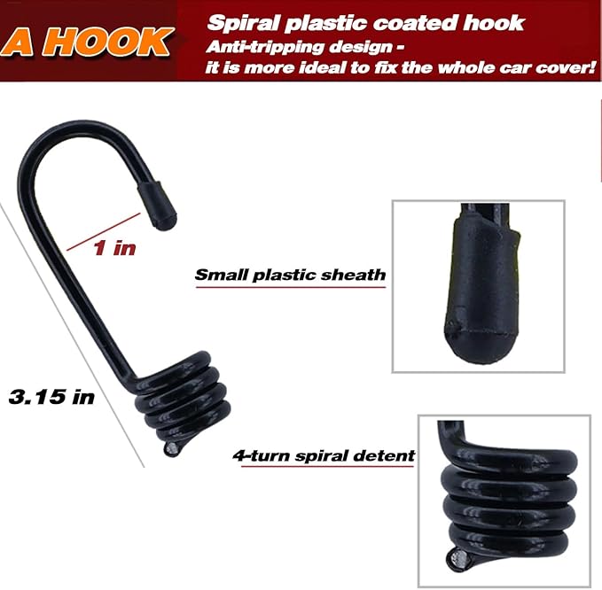 KEYOOG Universal Car Windshield Kit - Super Elastic, Durable, Can Protect The Car Cover from Being Blown Away During Strong Winds - Suitable for Most Cars, Suvs, Trucks, Vans, Motorcycles - Blue