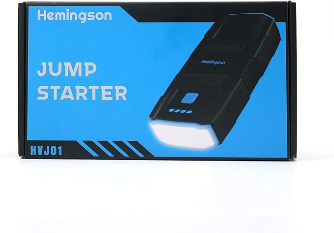 Car Jump Starter, HEMINGSON 2000A Peak Battery Jump Starter Portable 12V Jump Box for Vehicles 7.0L Gas and 5.5L Diesel Engines with 4 Modes LED Lights and Jumper Cable