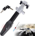 Amorin Steering Wheel Lock with Alarm and Light, Car Security Products Anti-Theft Device, Heavy Duty Car Theft Prevention Lock Bar for Car SUV Black + Silver