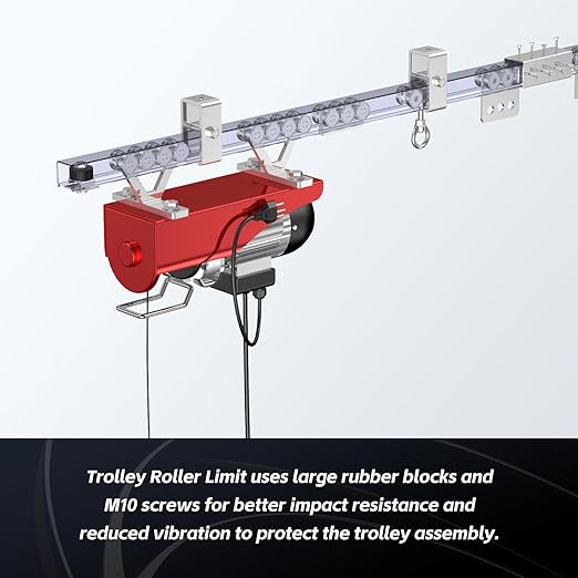 SKTREX Trolley Roller Wheels Limit Trolley Assembly Positioning for Unistrut Strut Channel with 1-5/8" Wide and All 1-5/8" or Taller Strut Channel Pack of 4