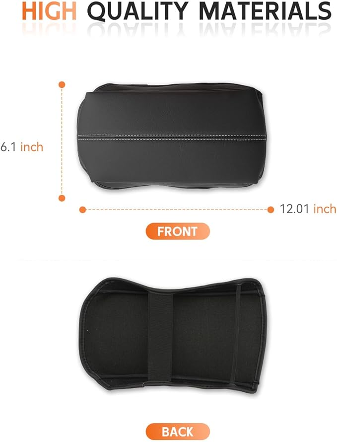 CDEFG for Ford Mustang 2024-2025 Center Console Cover Armrest Box Cover for Mustang 2024 2025 Accessories Console Arm Rest Protector Thickened White Line